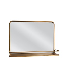 Καθρέπτης Τοίχου ArteLibre Με Ράφι EORL Χρυσό Μέταλλο/Γυαλί 60x13x40cm Καθρέπτης Τοίχου ArteLibre Με Ράφι EORL Χρυσό Μέταλλο/Γυαλί 60x13x40cm