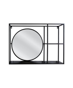 Καθρέπτης Τοίχου ArteLibre Με Ράφια ERENDIS Μαύρο Μέταλλο/Γυαλί 70x13x50cm Καθρέπτης Τοίχου ArteLibre Με Ράφια ERENDIS Μαύρο Μέταλλο/Γυαλί 70x13x50cm