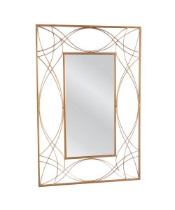 Καθρέπτης Τοίχου ArteLibre ASGON Χρυσό Μέταλλο/Γυαλί 90x1.5x60cm Καθρέπτης Τοίχου ArteLibre ASGON Χρυσό Μέταλλο/Γυαλί 90x1.5x60cm
