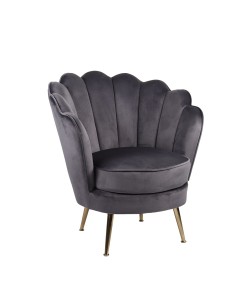 Πολυθρόνα ArteLibre FLORIAN Γκρι Βελούδο/Μέταλλο/Ξύλο 74x80x75cm Πολυθρόνα ArteLibre FLORIAN Γκρι Βελούδο/Μέταλλο/Ξύλο 74x80x75cm