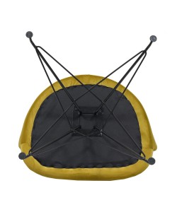 Πολυθρόνα ArteLibre JOHAN Κίτρινο Βελούδο/Μέταλλο 63x51x78cm