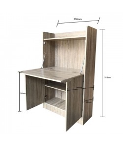 Γραφείο Πτυσσόμενο ArteLibre INDUS Φυσικό MDF/PU 80x30x131.5cm
