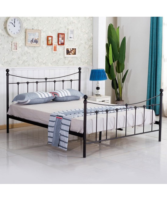 Κρεβάτι ArteLibre SOPHIE Μεταλλικό Sandy Rusty 210x168x110cm (Στρώμα 160x200cm)