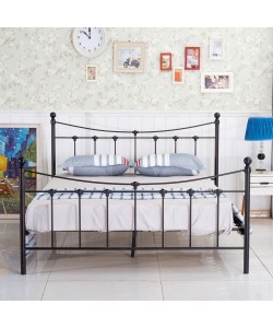 Κρεβάτι ArteLibre SOPHIE Μεταλλικό Sandy Rusty 210x168x110cm (Στρώμα 160x200cm)