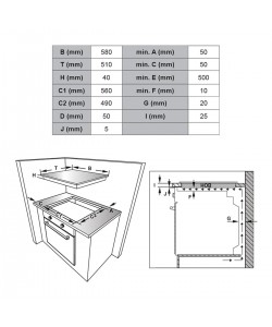 Εστία Εντοιχιζόμενη Κεραμική Μαύρο VOX EBC 400 DB