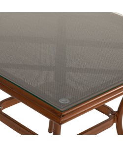 Τραπέζι Κήπου ArteLibre ANGOLA Μπαμπού Αλουμίνιο/Γυαλί 80x80x75cm