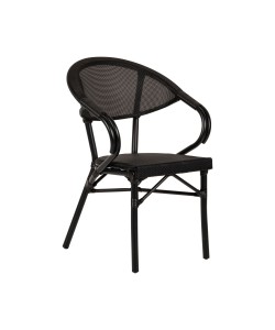 Πολυθρόνα Κήπου ArteLibre DALILA Μαύρο Αλουμίνιο/Ύφασμα 57x57x82cm