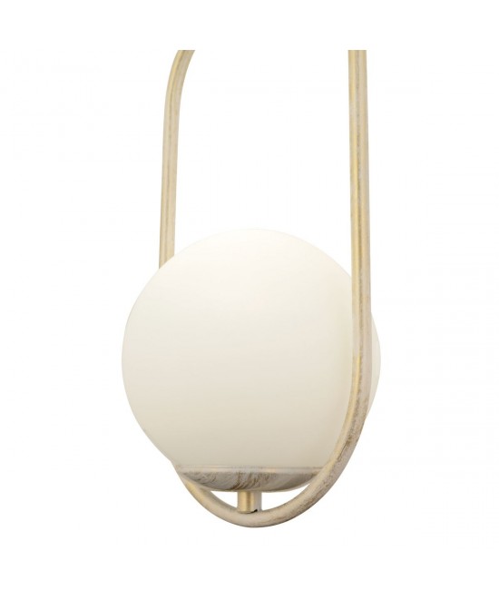 Φωτιστικό Κρεμαστό ArteLibre LORN Λευκό Μέταλλο/Γυαλί 17x90cm