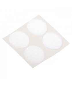 Hook+Loop Στρογγυλό Αυτοκόλλητο Λευκό 35mm 2Σετ