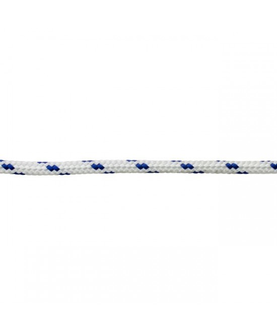PES Πλεγμένο Σχοινί Λευκό/Μπλε 6mm