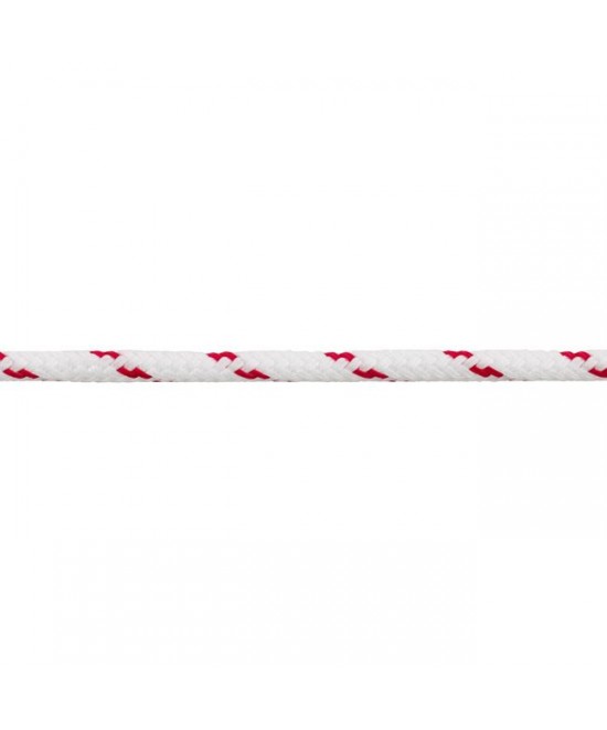 PP Σχοινί Διπλής Πλέξης Λευκό/Κόκκινο 8mm