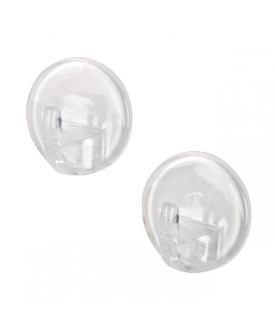 Γάντζος Αυτοκόλλητος Διάφανο Πλαστικό 34mm 2Τμχ