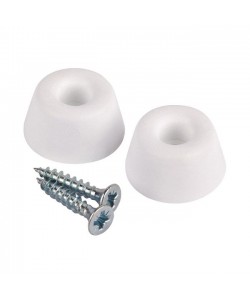 Προστατευτικό Τοίχου Με Βίδα Λευκό 21mm 2Τμχ