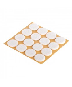 Τσοχάκια Συνθετικά Αυτoκόλλητα Λεία Δάπεδα Φ22mm 16Τμχ Λευκό