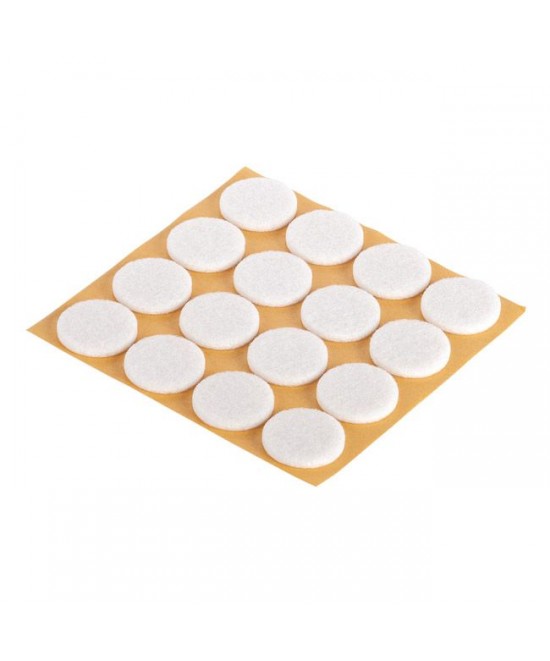 Τσοχάκια Συνθετικά Αυτoκόλλητα Λεία Δάπεδα Φ22mm 16Τμχ Λευκό