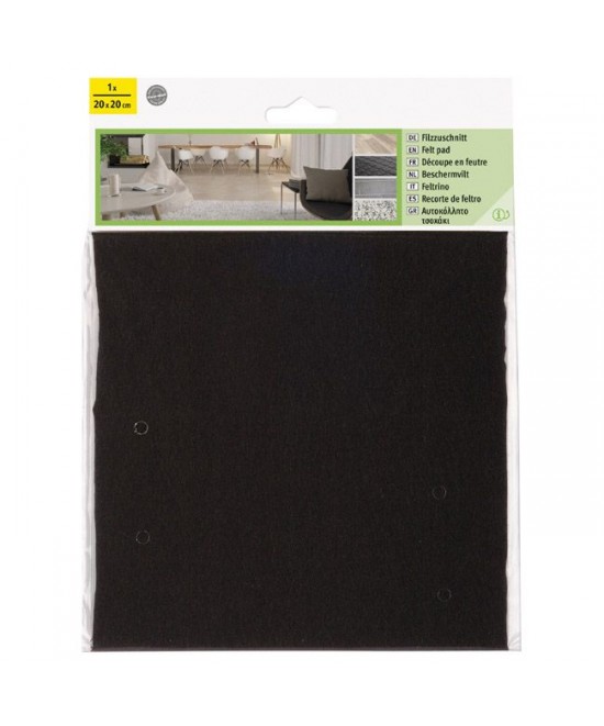 Τσοχάκια Συνθετικά Αυτoκόλλητα Λεία Δάπεδα 200x200mm Καφέ