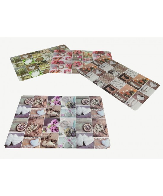 Σουπλά 'Hearts' 43.5x28.5cm Σε 4 Σχέδια Σουπλά 'Hearts' 43.5x28.5cm Σε 4 Σχέδια