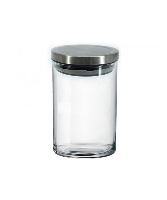 Δοχείο Με Μεταλλικό Πώμα Διάφανο Γυαλί 1.2lt