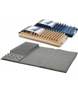 Πετσέτα Στεγνώματος Πιάτων Με Πλαστική Βάση Για Πιάτα/Ποτήρια Ύφασμα 45x60cm Σε 3 Χρώματα