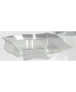 Πιάτo Σούπας Μιας Χρήσης Καμπυλωτό Διάφανο Πλαστικό 20.5x20.5cm Σετ 6Τμχ