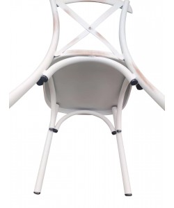 Καρέκλα Κήπου ArteLibre CHAD Λευκό Αντικέ Αλουμίνιο 44x52x87cm Καρέκλα Κήπου ArteLibre CHAD Λευκό Αντικέ Αλουμίνιο 44x52x87cm