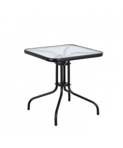 Τραπέζι Μεταλλικό ArteLibre MARS Μαύρο 60x60x70cm