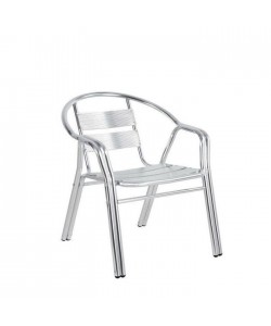Πολυθρόνα ArteLibre Αλουμινίου Titan Ασημί 58x64x75cm