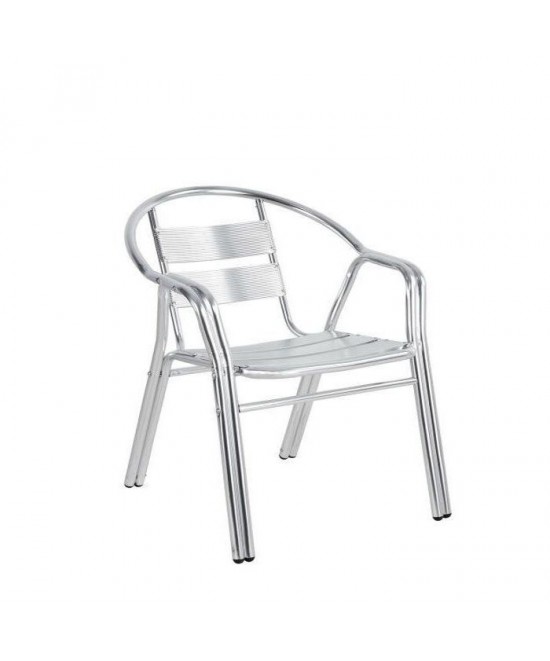 Πολυθρόνα ArteLibre Αλουμινίου Titan Ασημί 58x64x75cm
