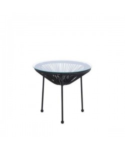 Τραπέζι Μεταλλικό ArteLibre Ganymede Μαύρο Φ50x50cm