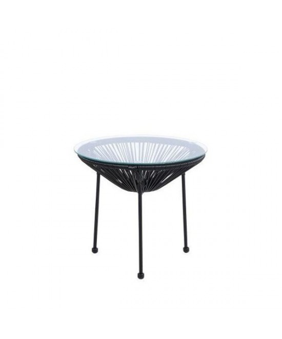 Τραπέζι Μεταλλικό ArteLibre Ganymede Μαύρο Φ50x50cm
