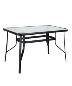 Τραπέζι Μεταλλικό ArteLibre SUN Μαύρο 150x90x70cm