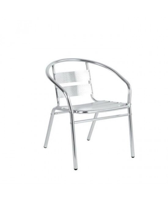 Πολυθρόνα ArteLibre Αλουμινίου Titan Ασημί 54x56x74cm