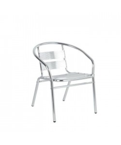 Πολυθρόνα ArteLibre Αλουμινίου Titan Ασημί 54x56x74cm