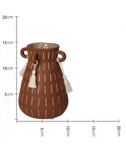 Βάζο ArteLibre Καφέ Κεραμικό 11.6x11.6x15.3cm