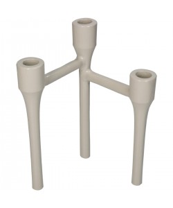 Κηροπήγιο ArteLibre Μπεζ Αλουμίνιο 14x14x23cm