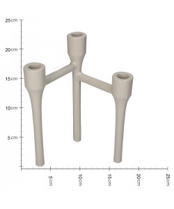 Κηροπήγιο ArteLibre Μπεζ Αλουμίνιο 14x14x23cm