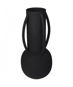 Βάζο ArteLibre Μαύρο Μέταλλο 11x11x24cm