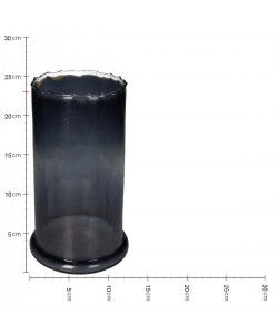 Κηροπήγιο ArteLibre Γκρι Γυαλί 15.5x15.5x23cm