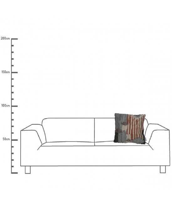 Μαξιλάρι ArteLibre Γκρι Δέρμα 45x45cm Μαξιλάρι ArteLibre Γκρι Δέρμα 45x45cm