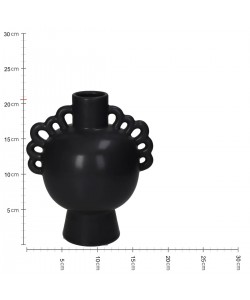 Βάζο ArteLibre Μαύρο Κεραμικό 17.4x13.7x20.5cm