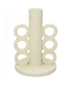 Κηροπήγιο ArteLibre Λευκό Polyresin 11x11x16cm