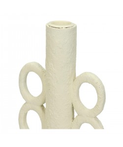 Κηροπήγιο ArteLibre Λευκό Polyresin 11x11x16cm