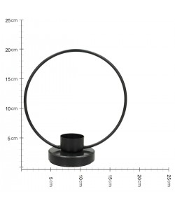 Κηροπήγιο ArteLibre Μαύρο Μέταλλο 18x8x20cm