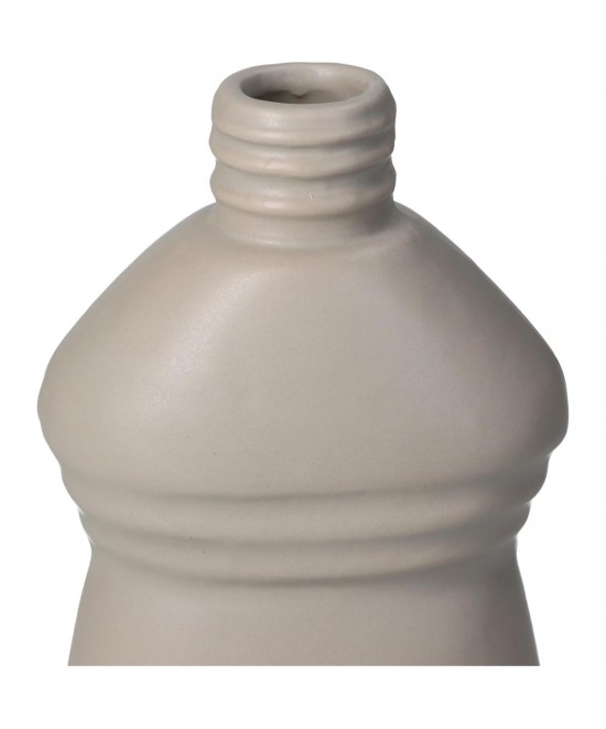 Βάζο ArteLibre Μπουκάλι Μπεζ Κεραμικό 9.2x5.8x20.5cm