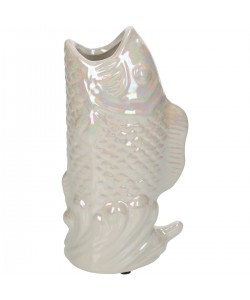 Βάζο ArteLibre Ψάρι Ιβουάρ Κεραμικό 11.5x7x21.5cm