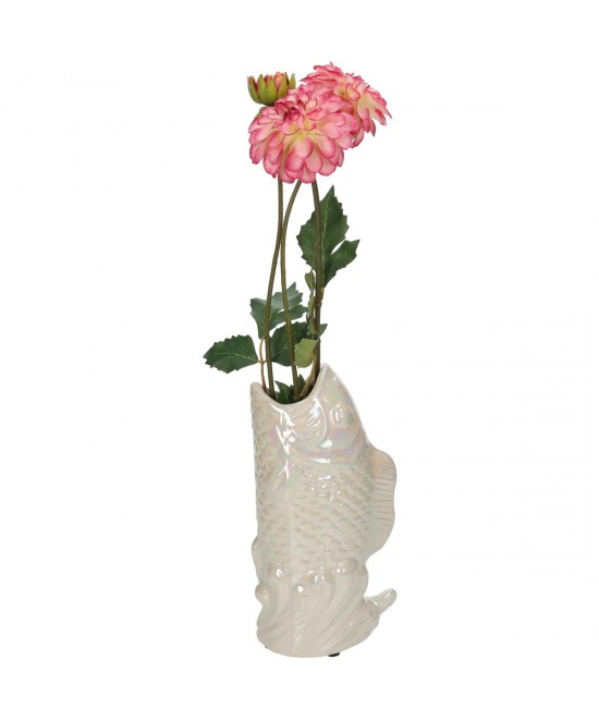Βάζο ArteLibre Ψάρι Ιβουάρ Κεραμικό 11.5x7x21.5cm