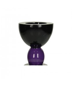 Κηροπήγιο ArteLibre Μοβ Polyresin 8.2x8.2x24cm