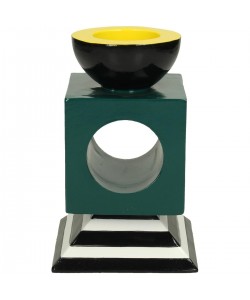 Κηροπήγιο ArteLibre Πετρόλ Polyresin 9.2x9.2x14.5cm