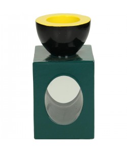 Κηροπήγιο ArteLibre Πετρόλ Polyresin 9.2x9.2x14.5cm