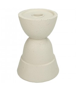 Κηροπήγιο ArteLibre Στολίδι Ιβουάρ Polyresin 11x11x15cm